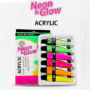 Daler Rowney Simply Neon And Glow Acrylic Paint Set of 6 Pcs – 12ml
